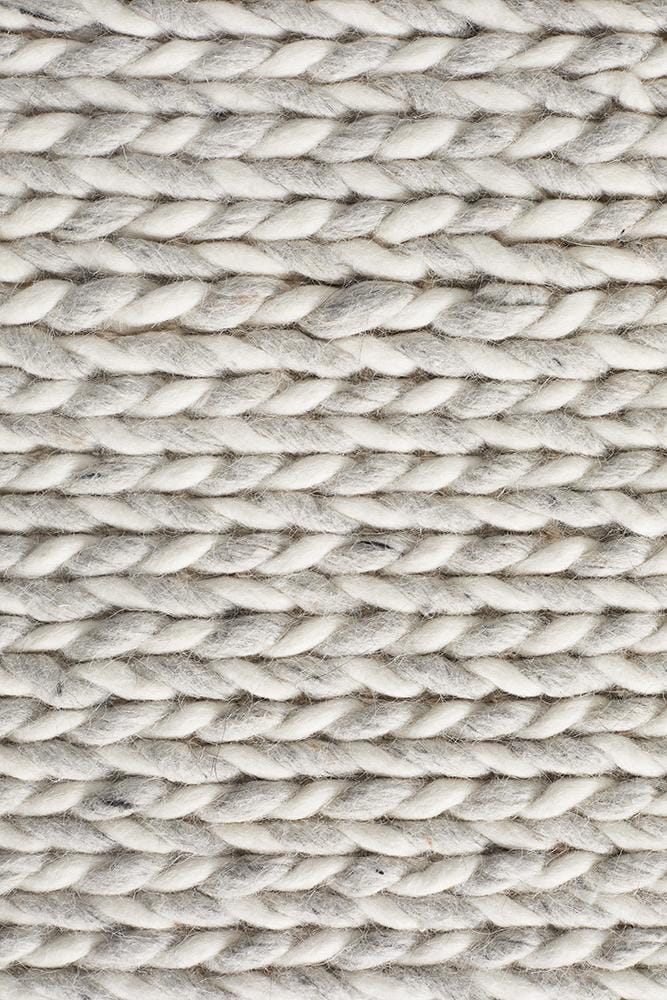 Rug Culture Rugs Studio Helena Woven Wool Rug Grey White