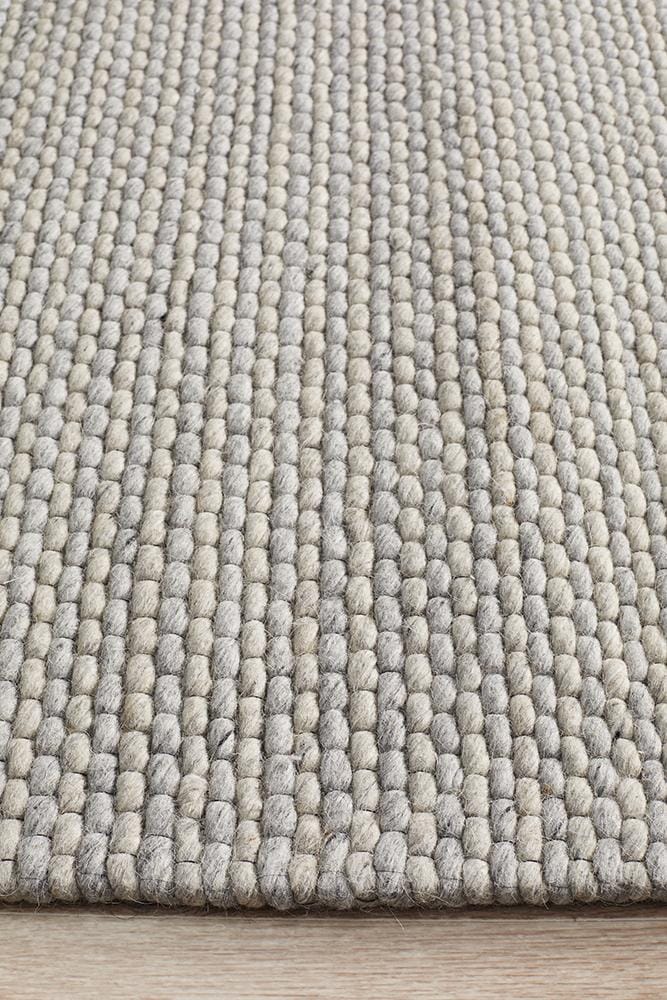 Rug Culture Rugs Studio Oskar Felted Wool Striped Rug Grey
