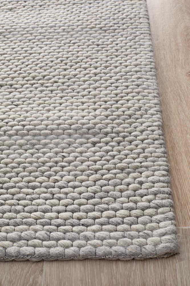 Rug Culture Rugs Studio Oskar Felted Wool Striped Rug Grey