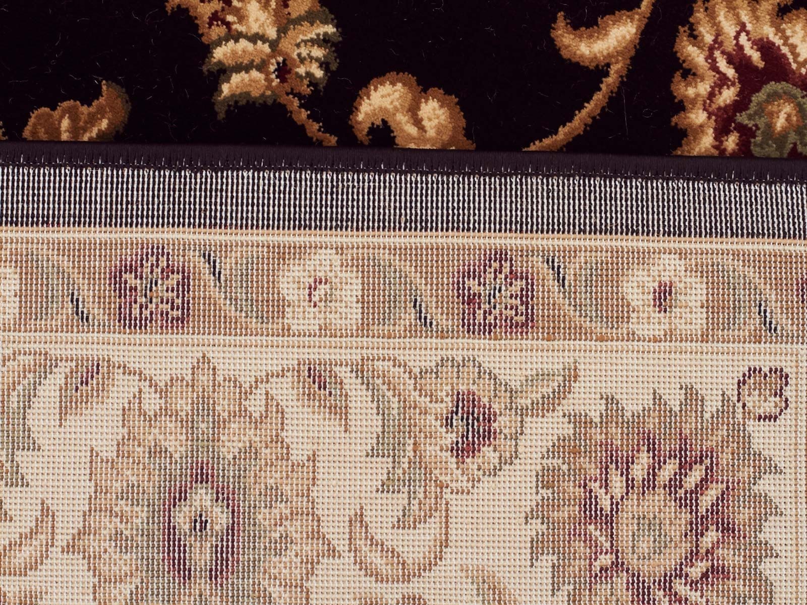 Rug Culture Rugs Sydney Classic Runner Black with Ivory Border Runner Rug