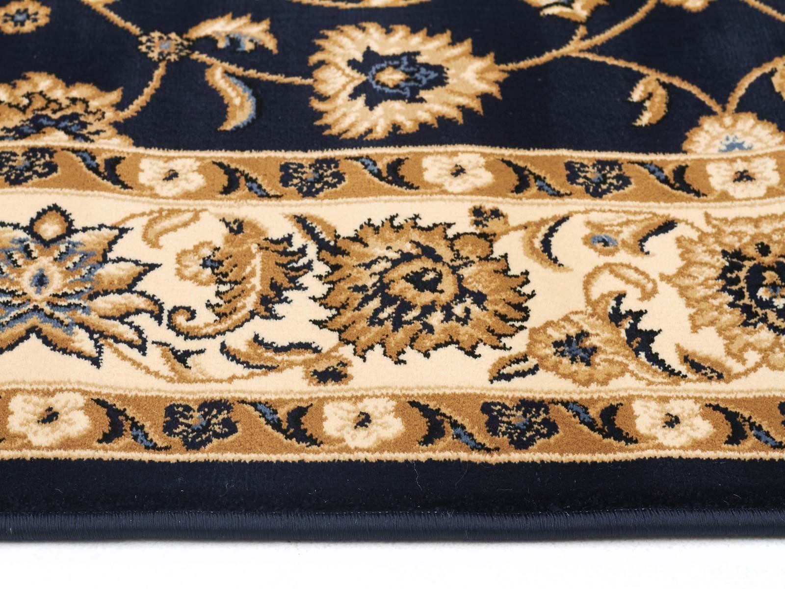 Rug Culture Rugs Sydney Classic Runner Blue with Ivory Border Runner Rug