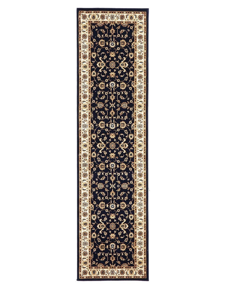 Rug Culture Rugs Sydney Classic Runner Blue with Ivory Border Runner Rug
