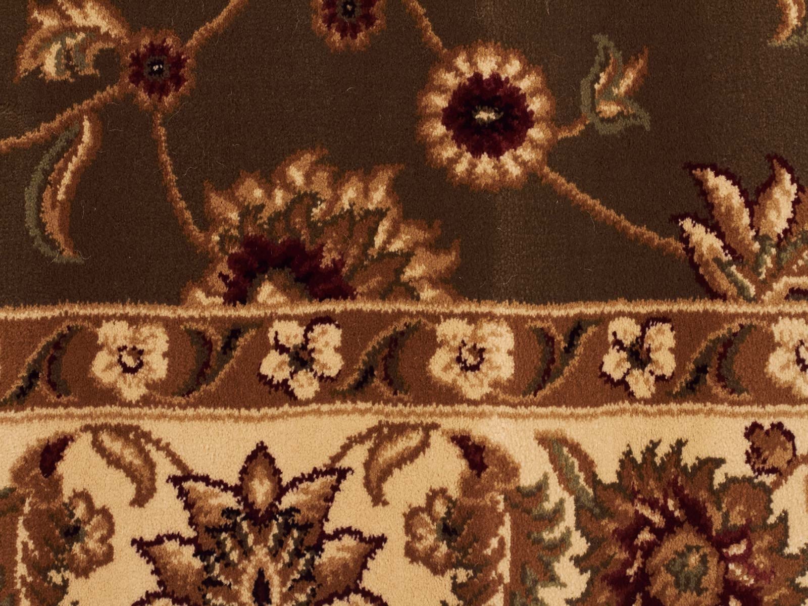 Rug Culture Rugs Sydney Classic Runner Green with Ivory Border Runner Rug
