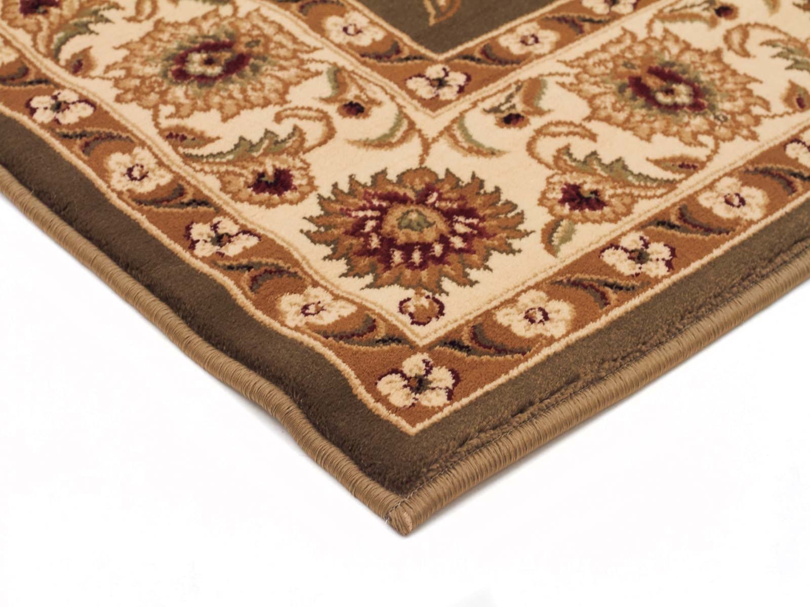 Rug Culture Rugs Sydney Classic Runner Green with Ivory Border Runner Rug