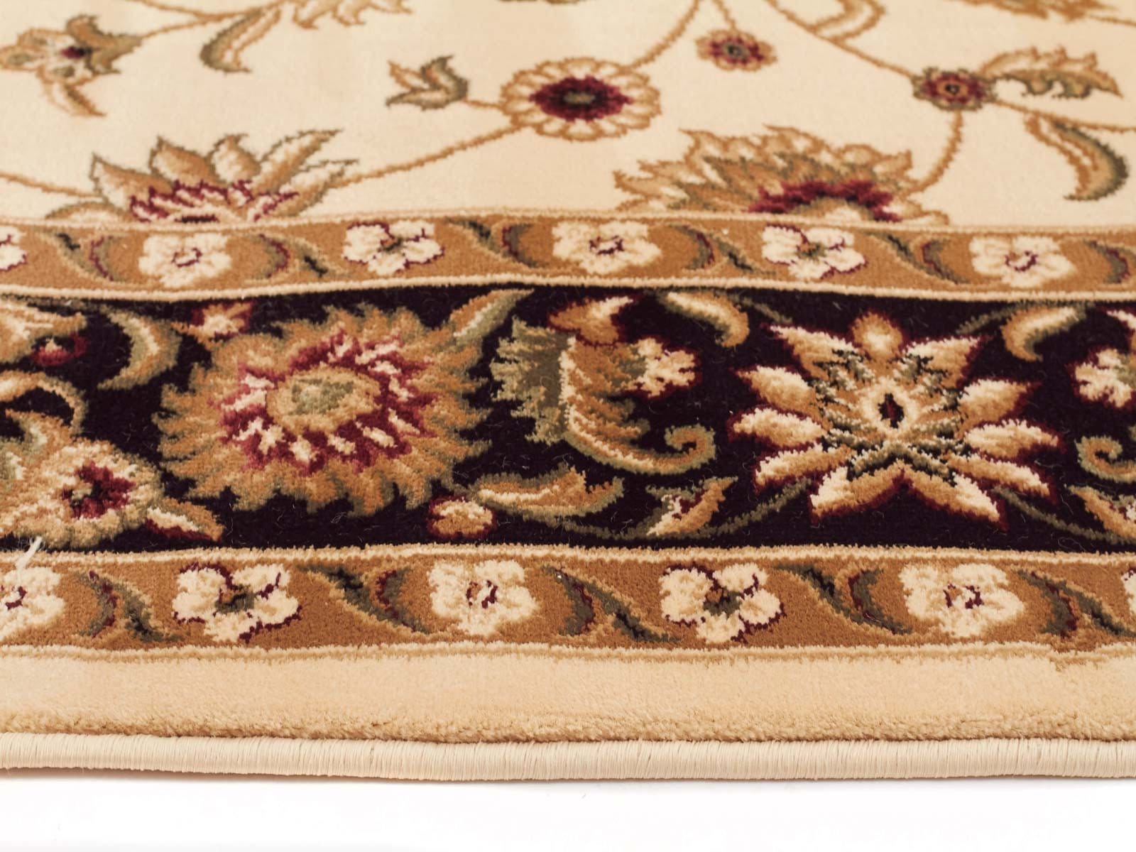 Rug Culture Rugs Sydney Classic Runner Ivory with Black Border Runner Rug