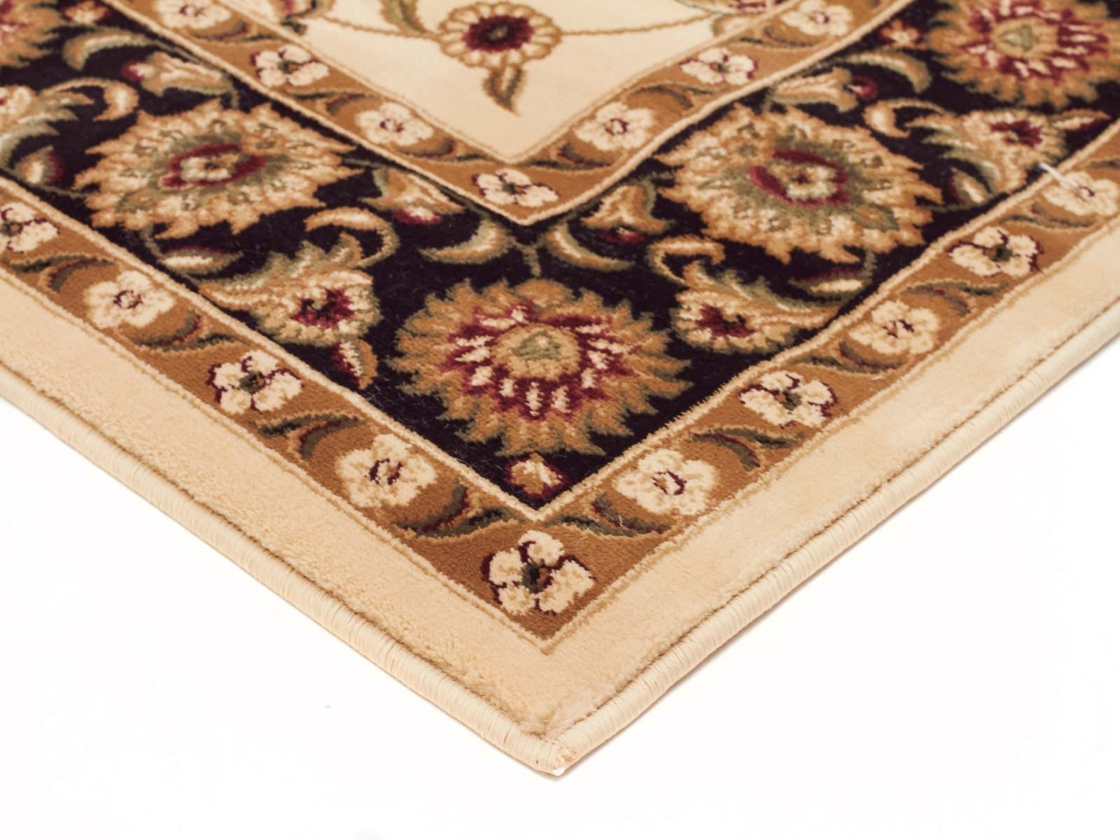 Rug Culture Rugs Sydney Classic Runner Ivory with Black Border Runner Rug