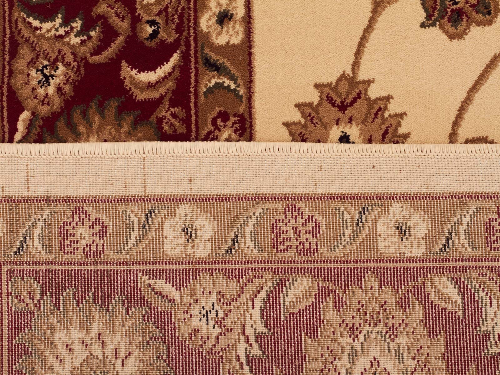 Rug Culture Rugs Sydney Classic Runner Ivory with Red Border Runner Rug