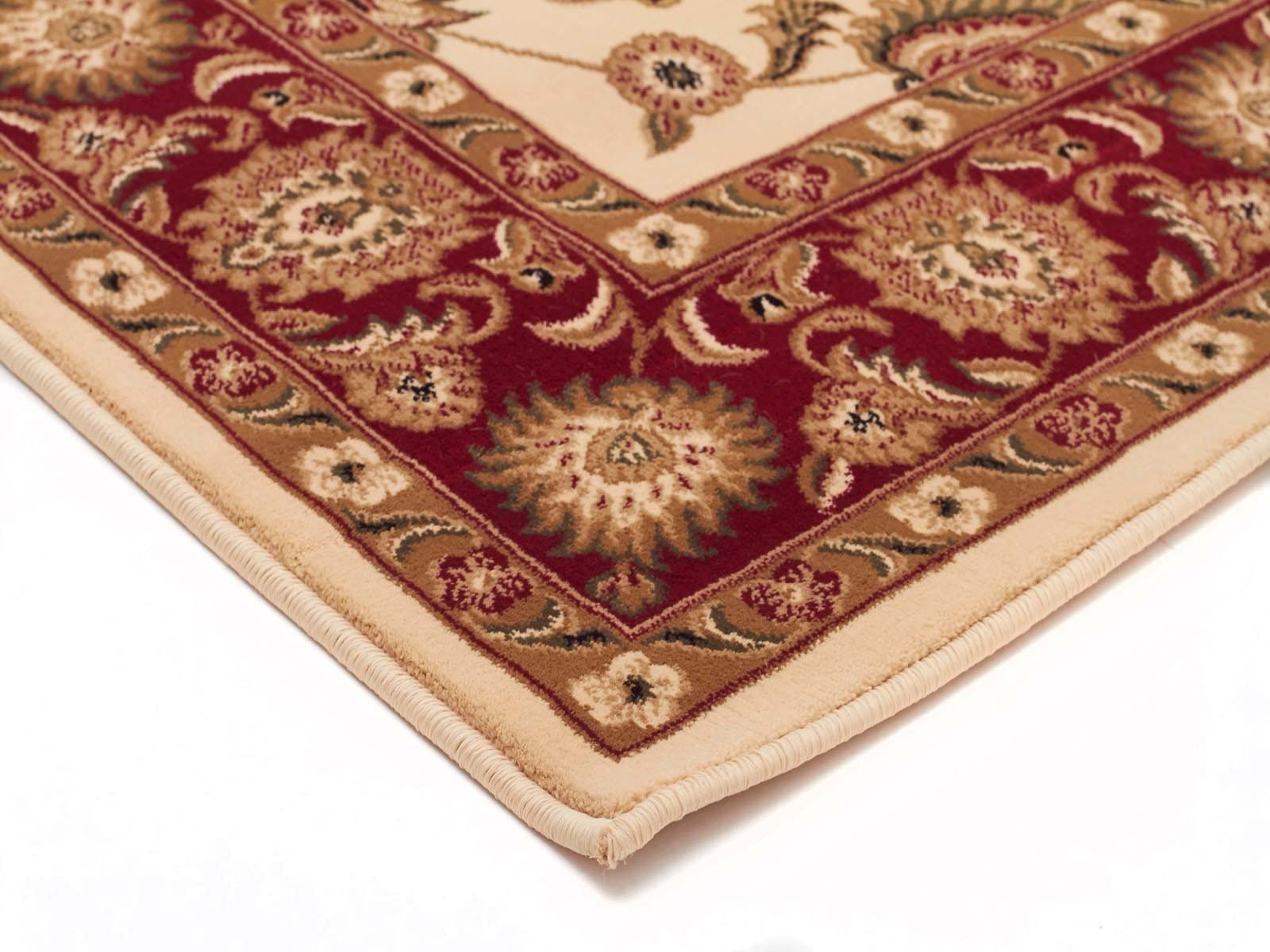 Rug Culture Rugs Sydney Classic Runner Ivory with Red Border Runner Rug
