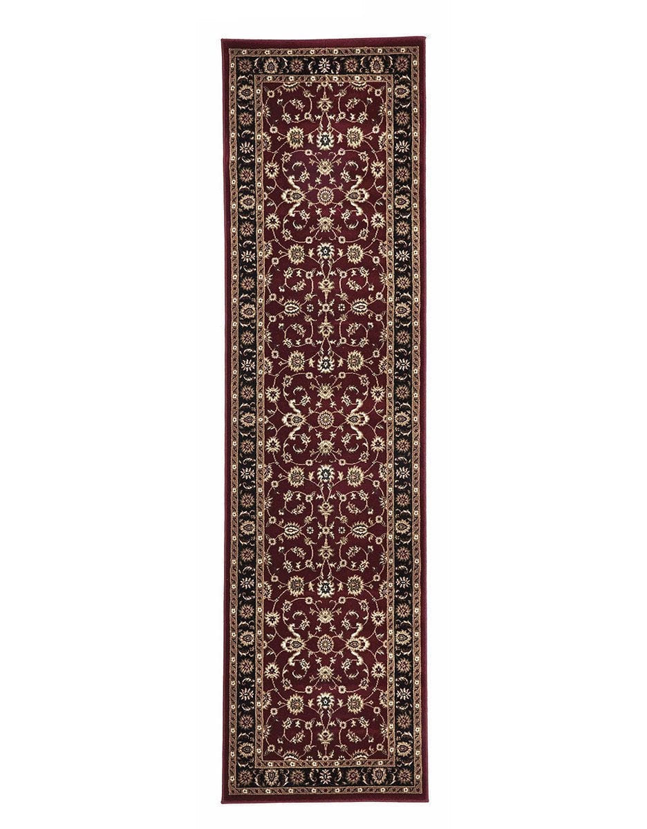 Rug Culture Rugs Sydney Classic Runner Red with Black Border Runner Rug