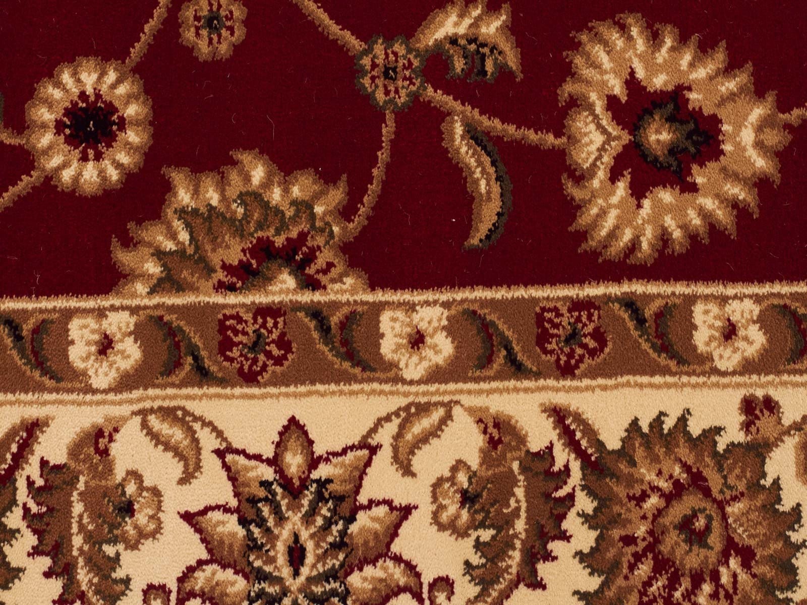 Rug Culture Rugs Sydney Classic Runner Red with Ivory Border Runner Rug