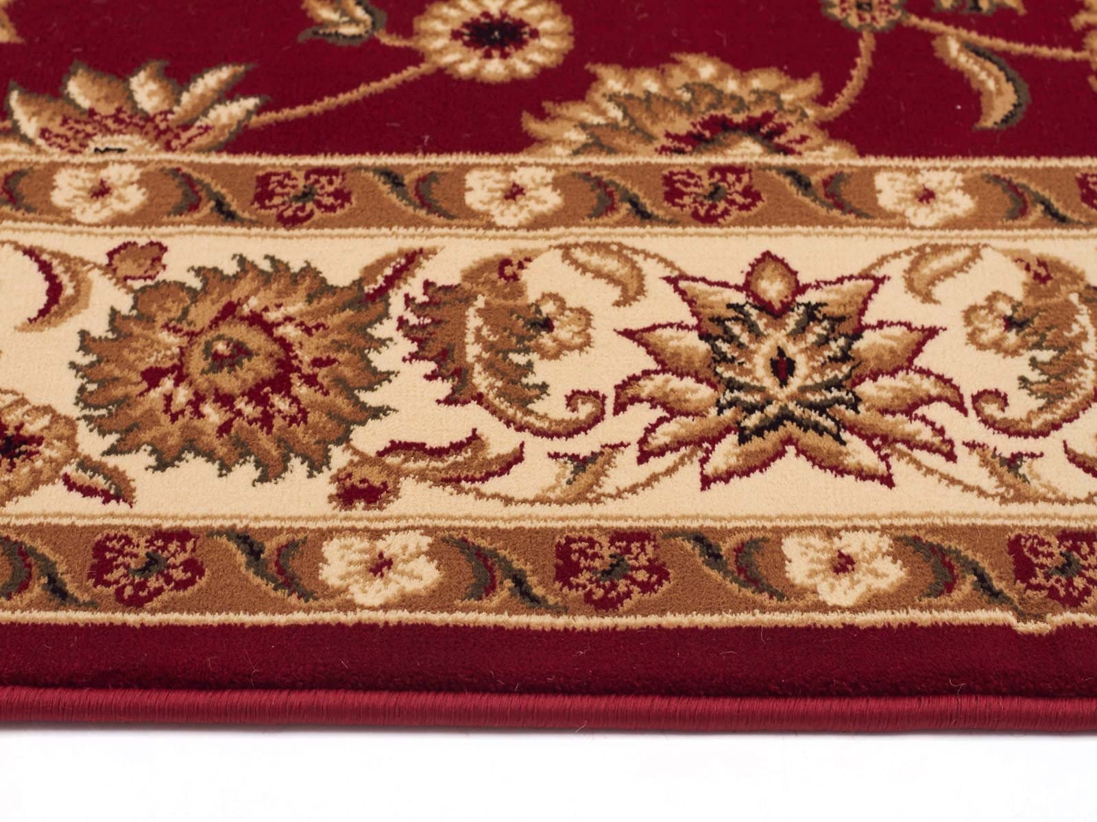 Rug Culture Rugs Sydney Classic Runner Red with Ivory Border Runner Rug