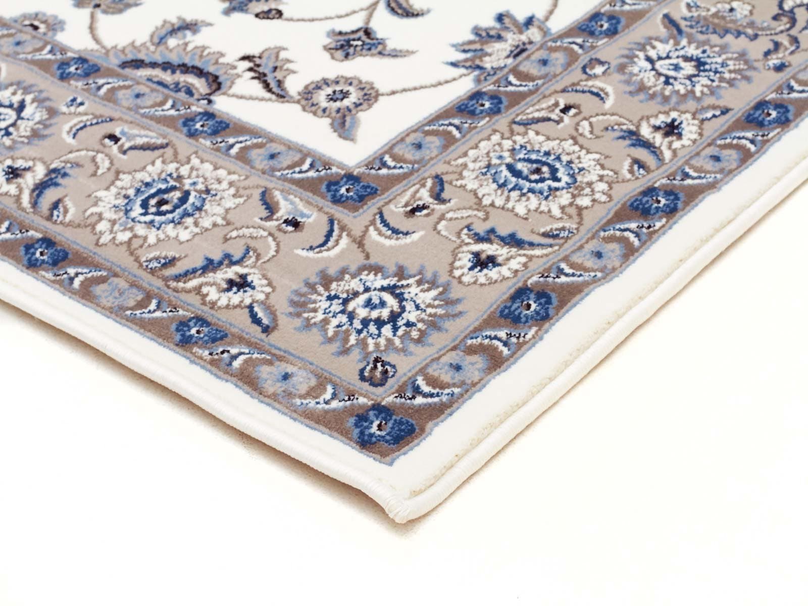 Rug Culture Rugs Sydney Classic Runner White with Beige Border Runner Rug