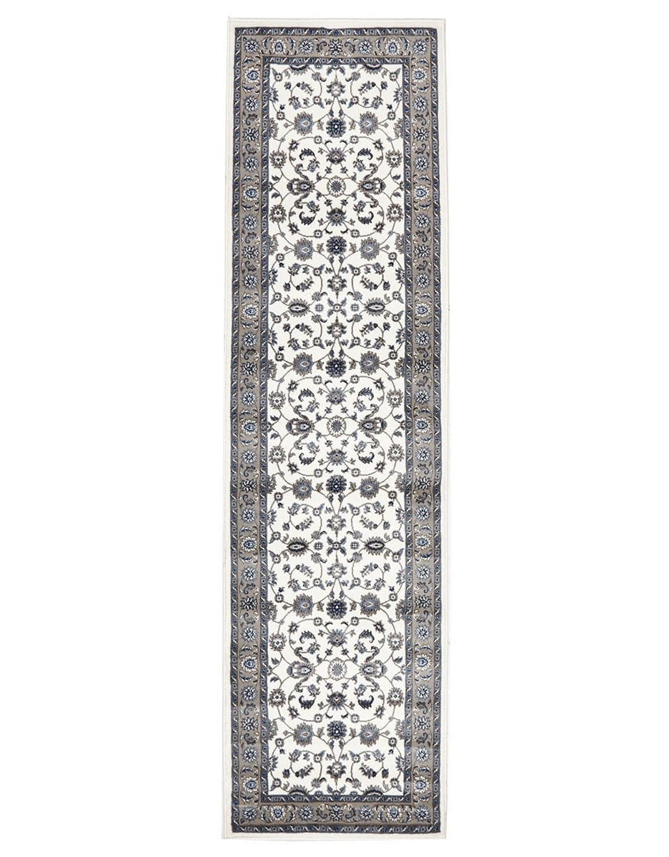 Rug Culture Rugs Sydney Classic Runner White with Beige Border Runner Rug