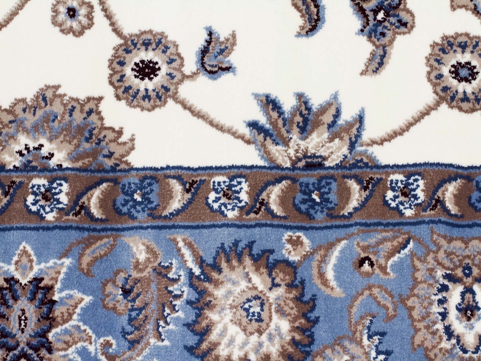 Rug Culture Rugs Sydney Classic Runner White with Blue Border Runner Rug