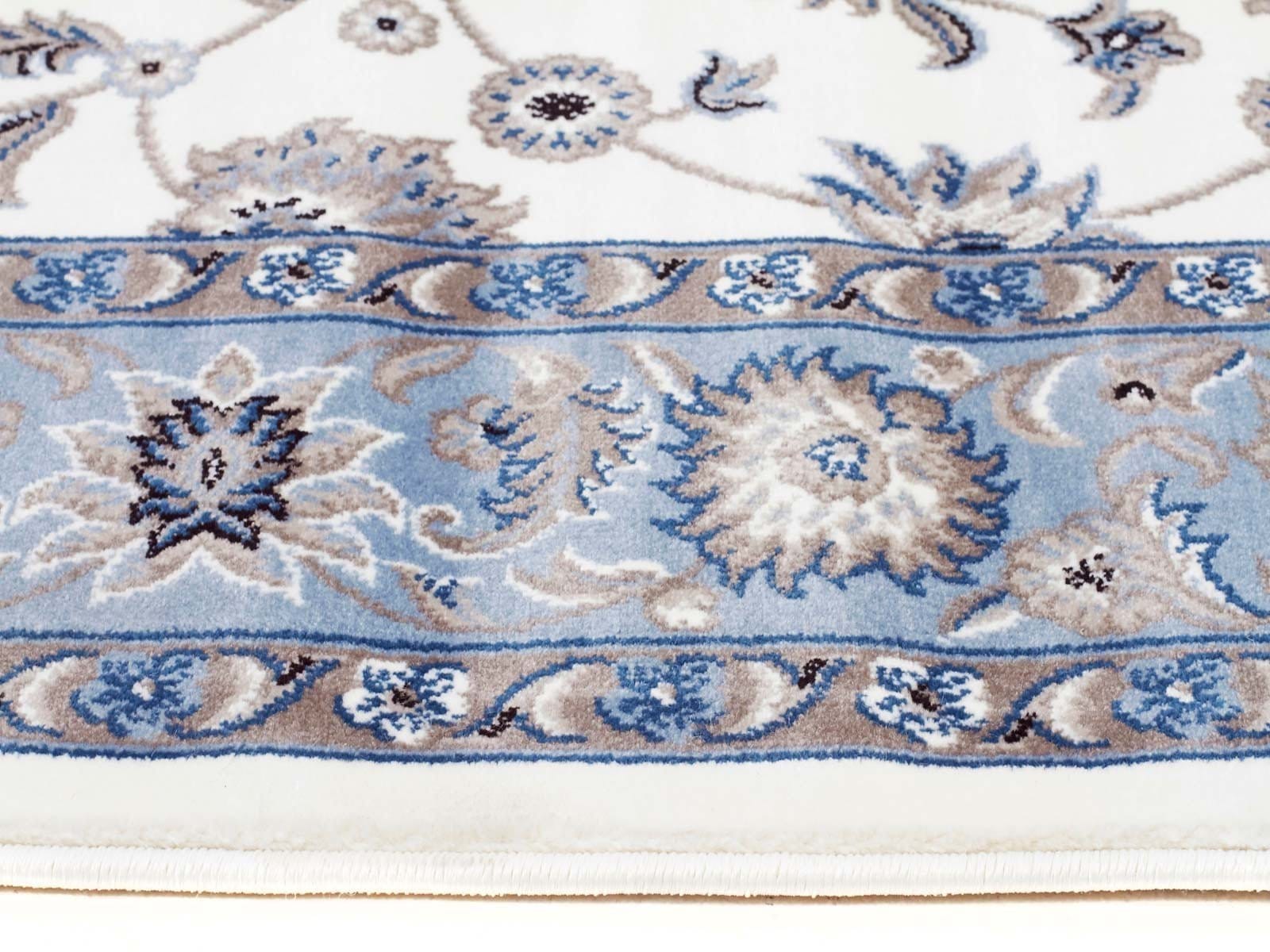 Rug Culture Rugs Sydney Classic Runner White with Blue Border Runner Rug