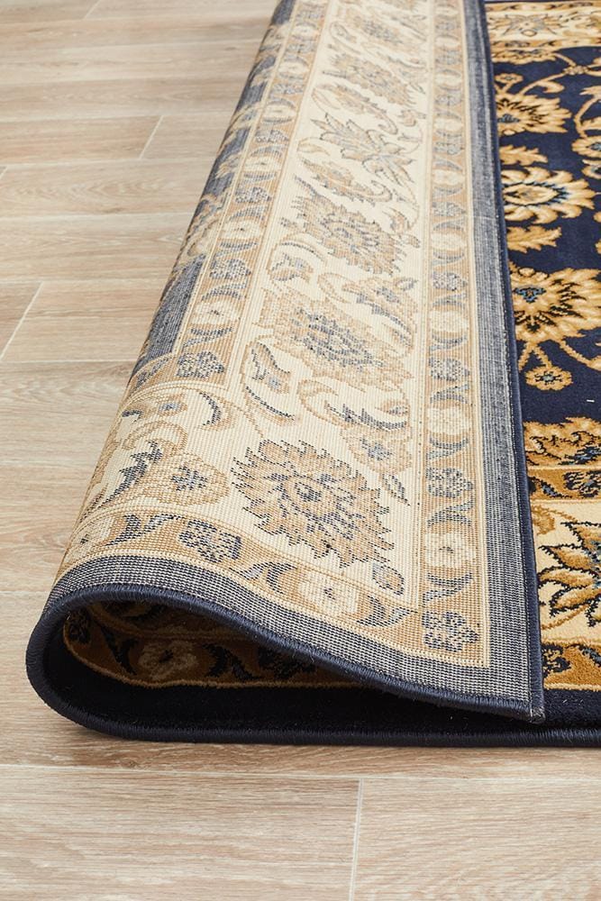 Rug Culture Rugs Sydney Collection Classic Rug Blue with Ivory Border