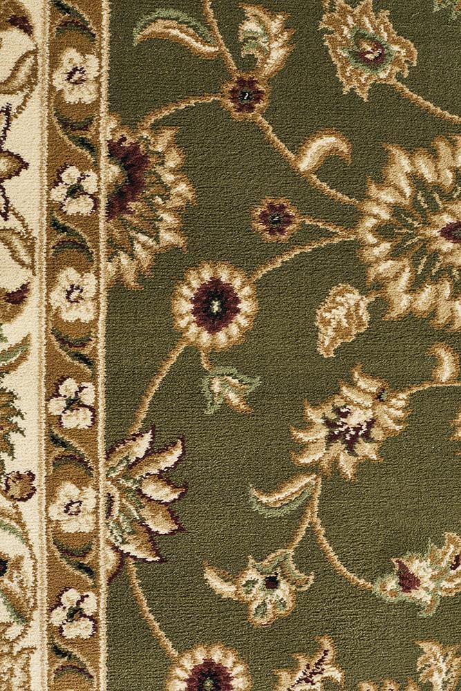 Rug Culture Rugs Sydney Collection Classic Rug Green with Ivory Border