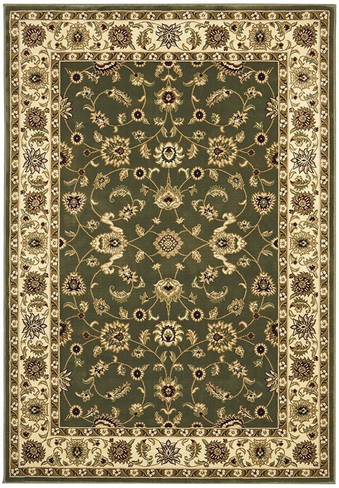 Rug Culture Rugs Sydney Collection Classic Rug Green with Ivory Border