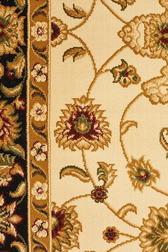 Rug Culture Rugs Sydney Collection Classic Rug Ivory with Black Border