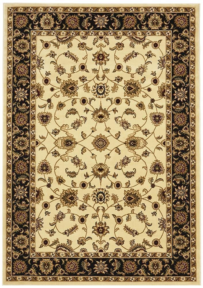 Rug Culture Rugs Sydney Collection Classic Rug Ivory with Black Border