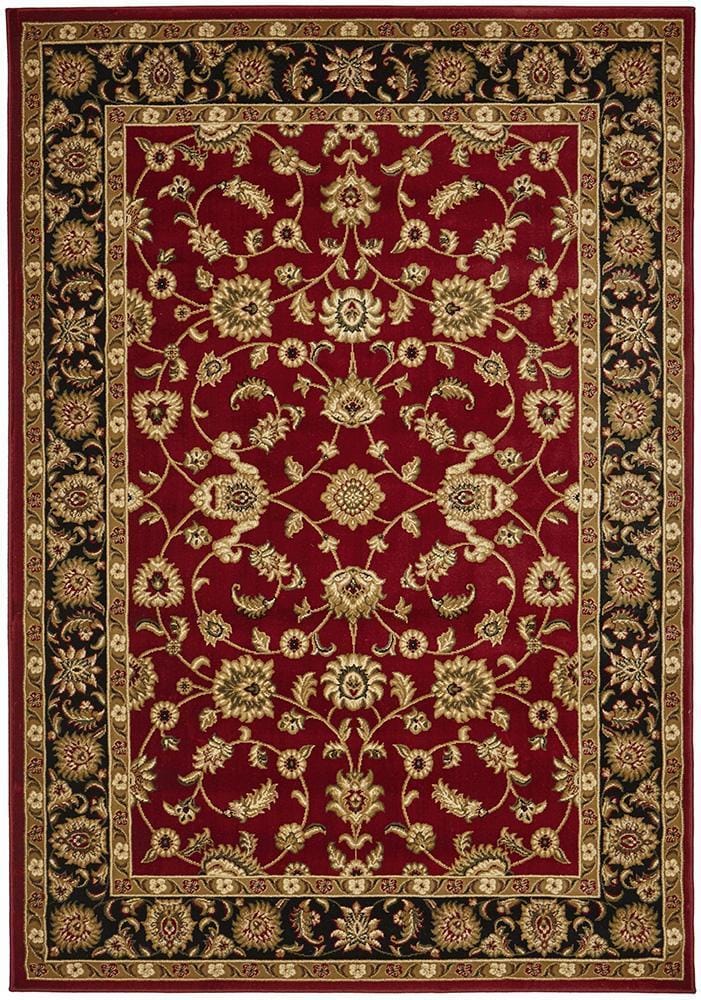 Rug Culture Rugs Sydney Collection Classic Rug Red with Black Border
