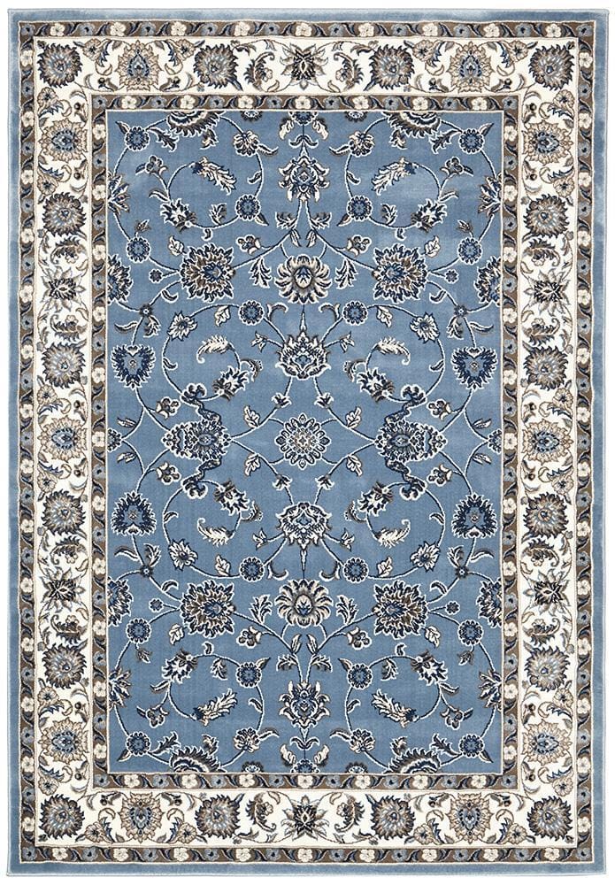 Rug Culture Rugs Sydney Collection Classic Rug Sky Blue with Blue Border