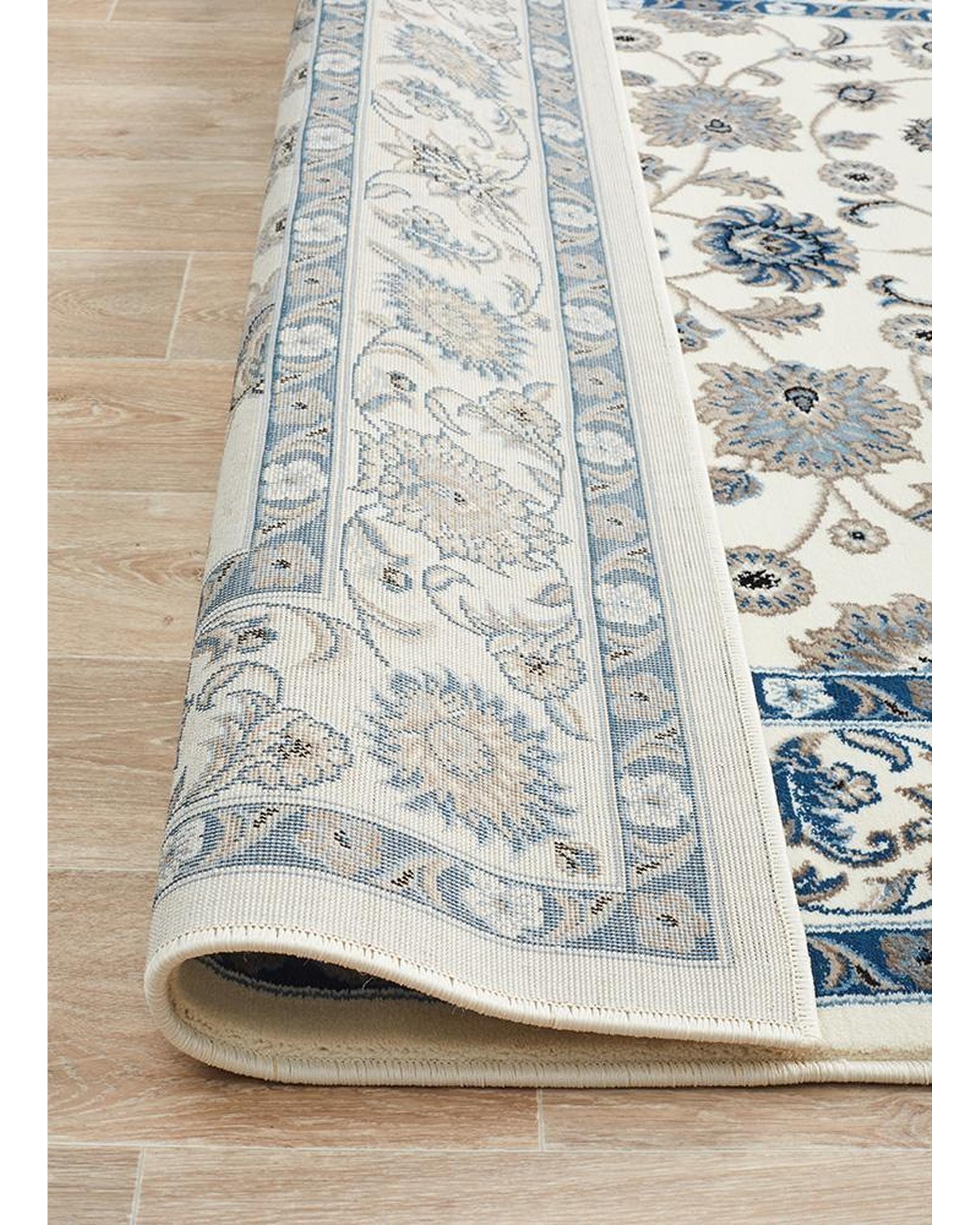 Rug Culture Rugs Sydney Collection Classic Rug White with White Border