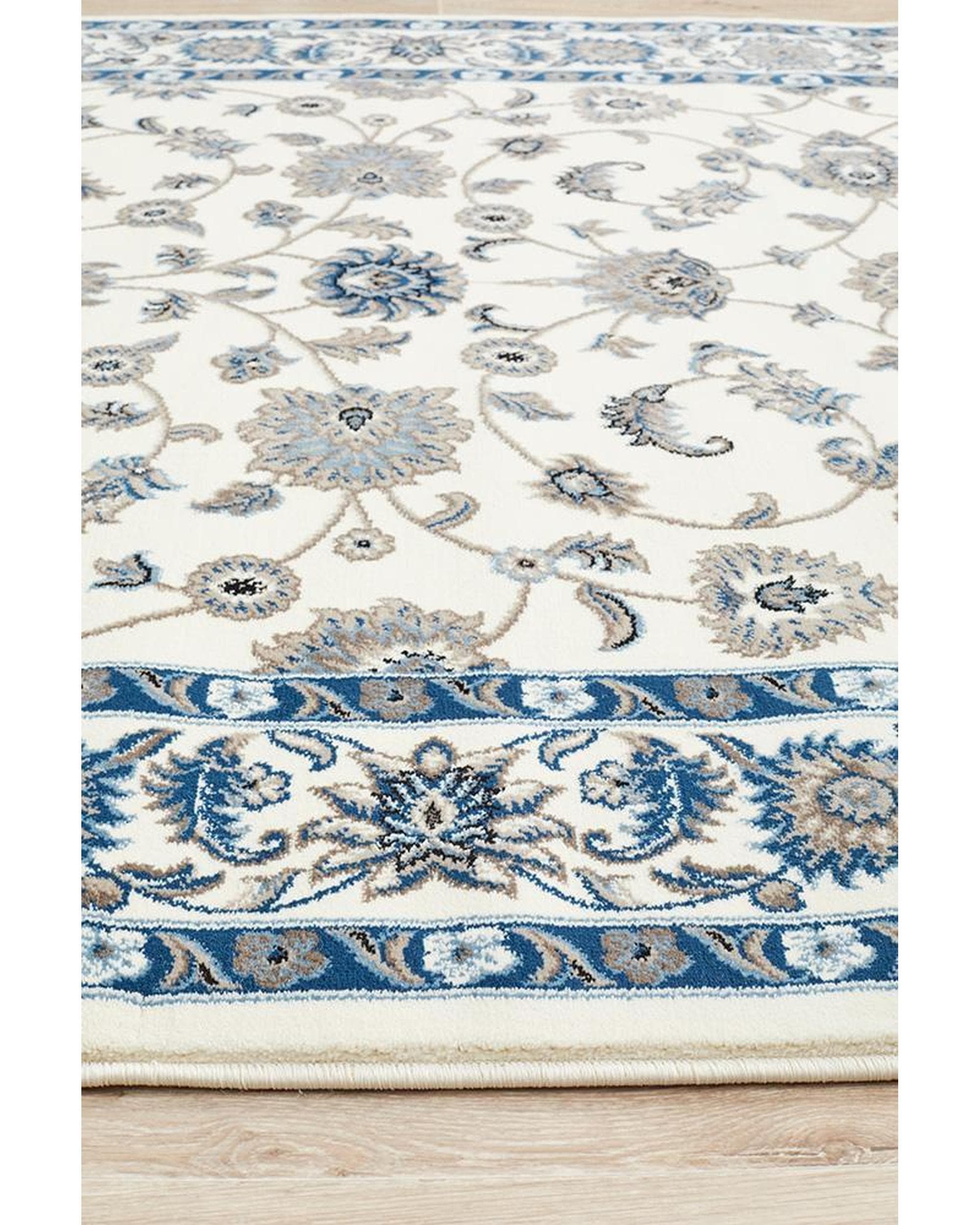 Rug Culture Rugs Sydney Collection Classic Rug White with White Border