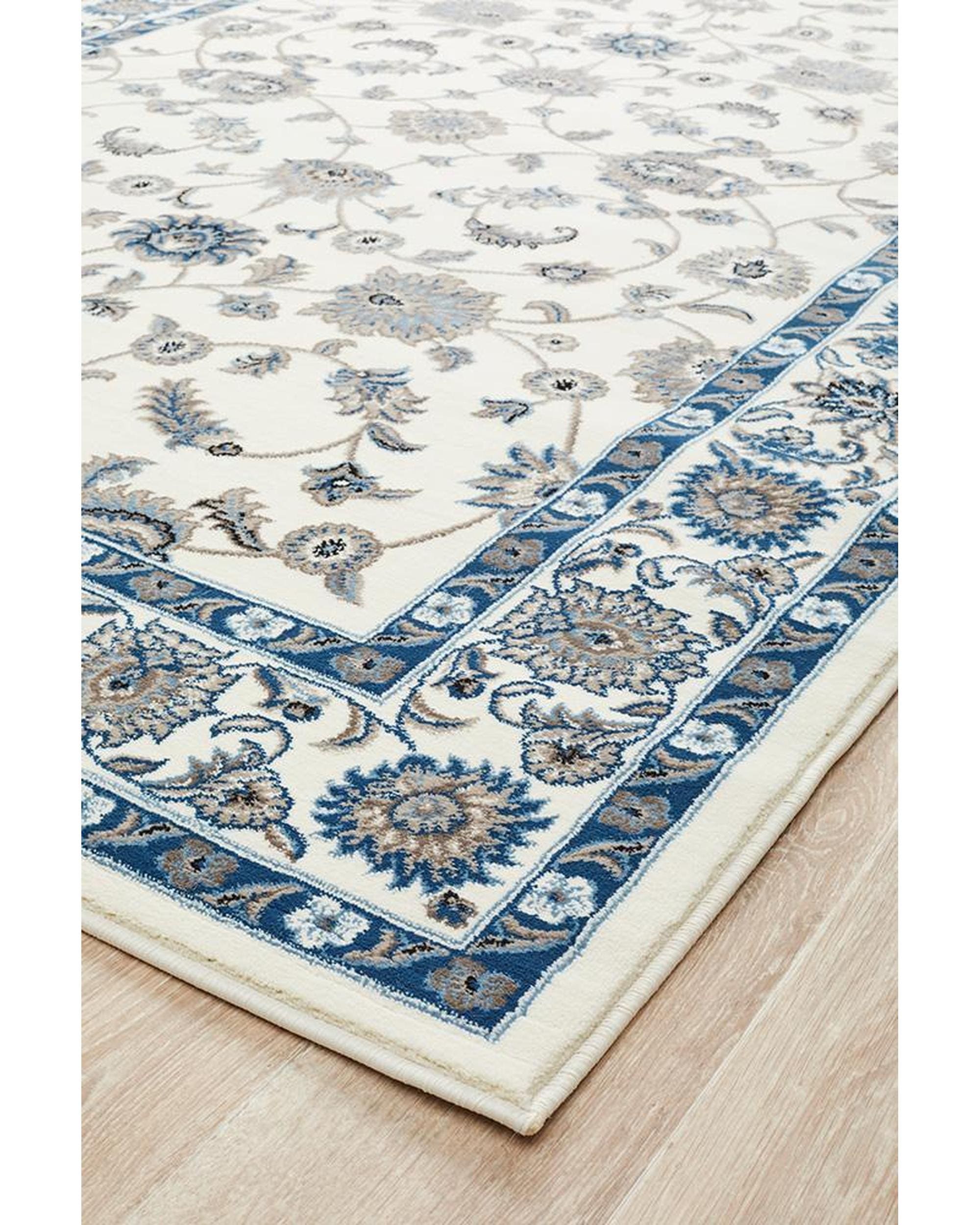 Rug Culture Rugs Sydney Collection Classic Rug White with White Border