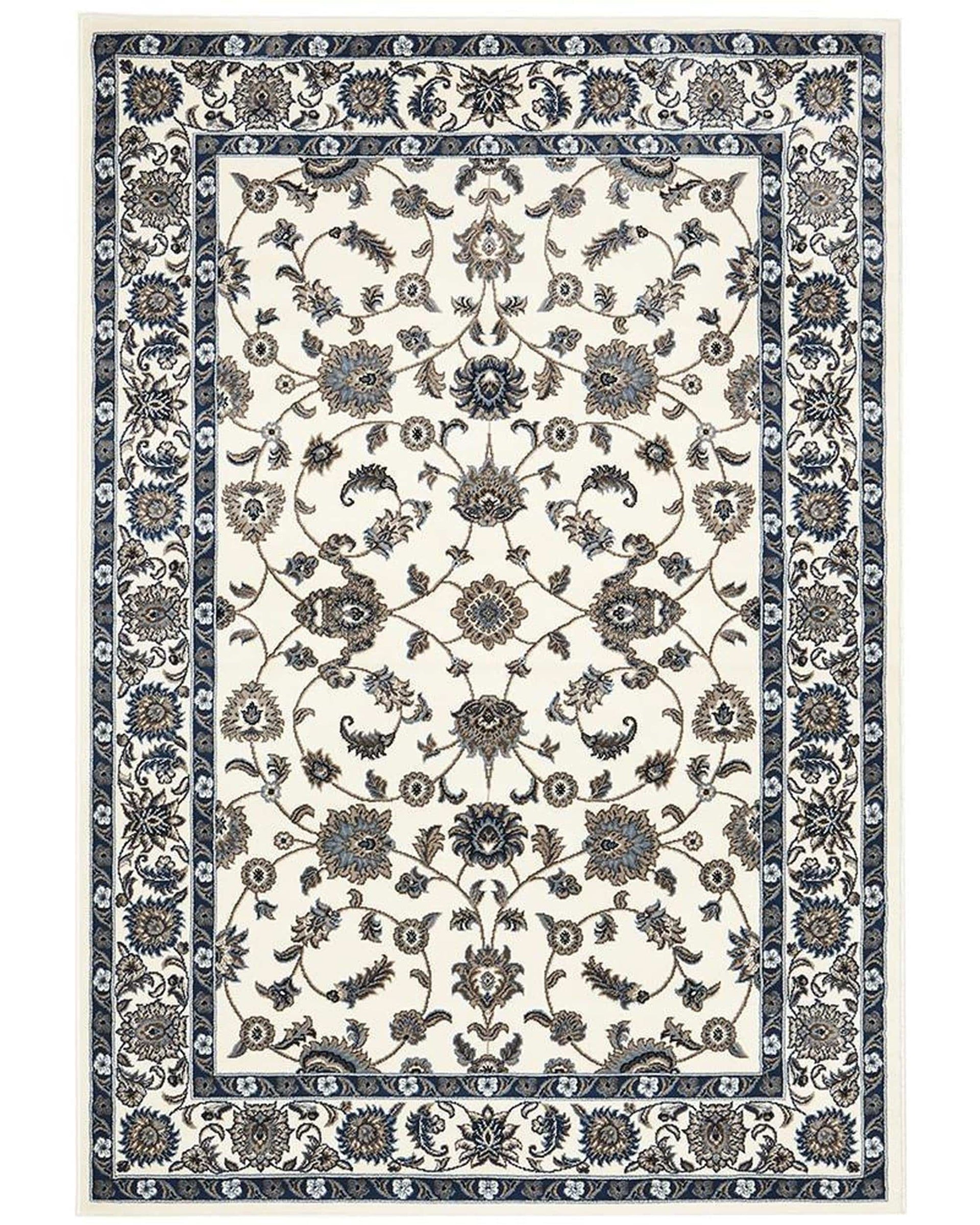 Rug Culture Rugs Sydney Collection Classic Rug White with White Border