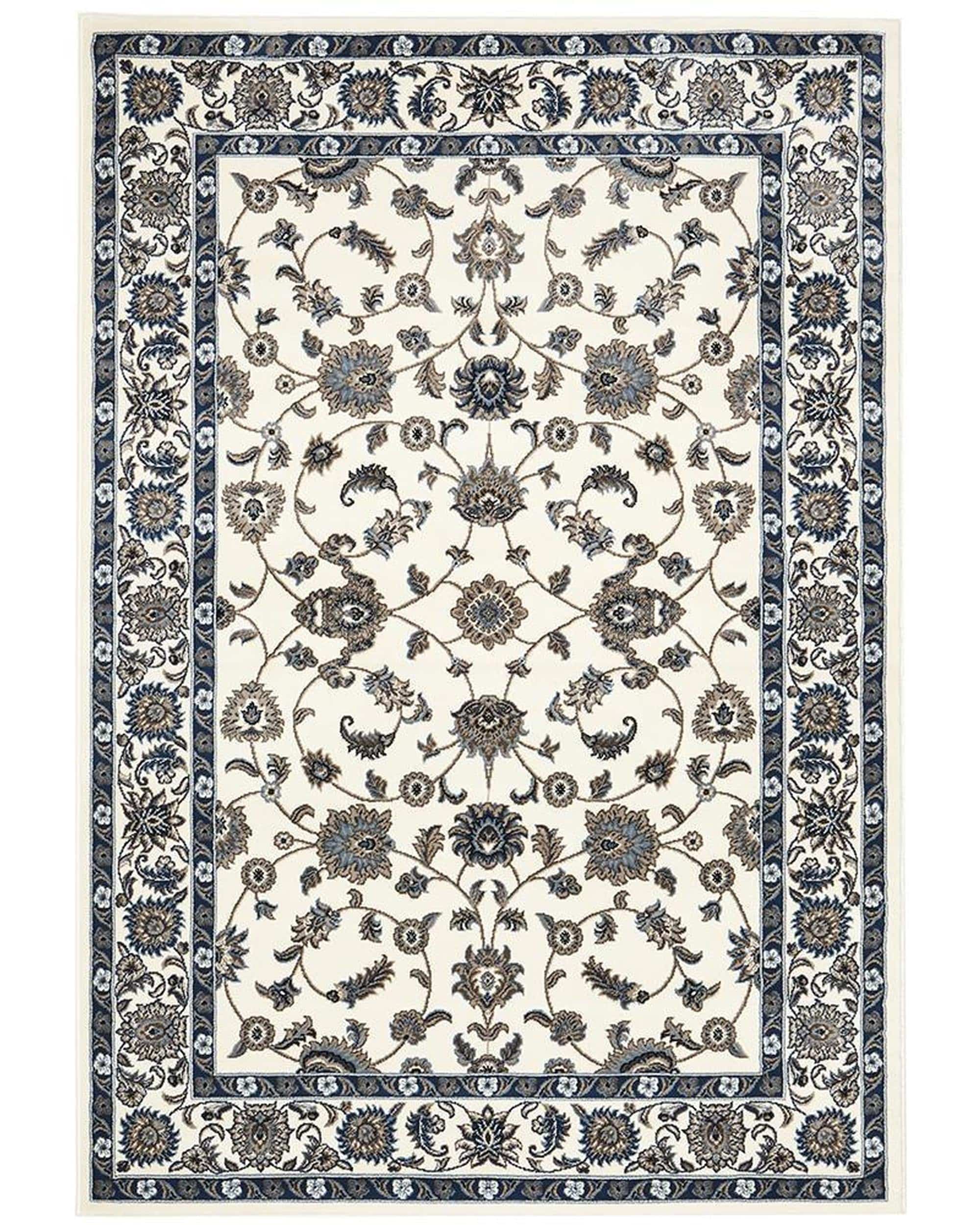 Rug Culture Rugs Sydney Collection Classic Rug White with White Border