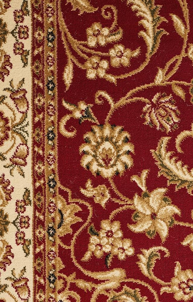 Rug Culture Rugs Sydney Collection Medallion Rug Red with Ivory Border