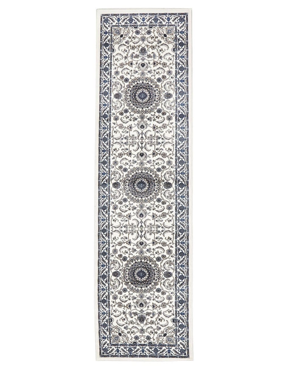 Rug Culture Rugs Sydney Collection Medallion Rug White with White Border