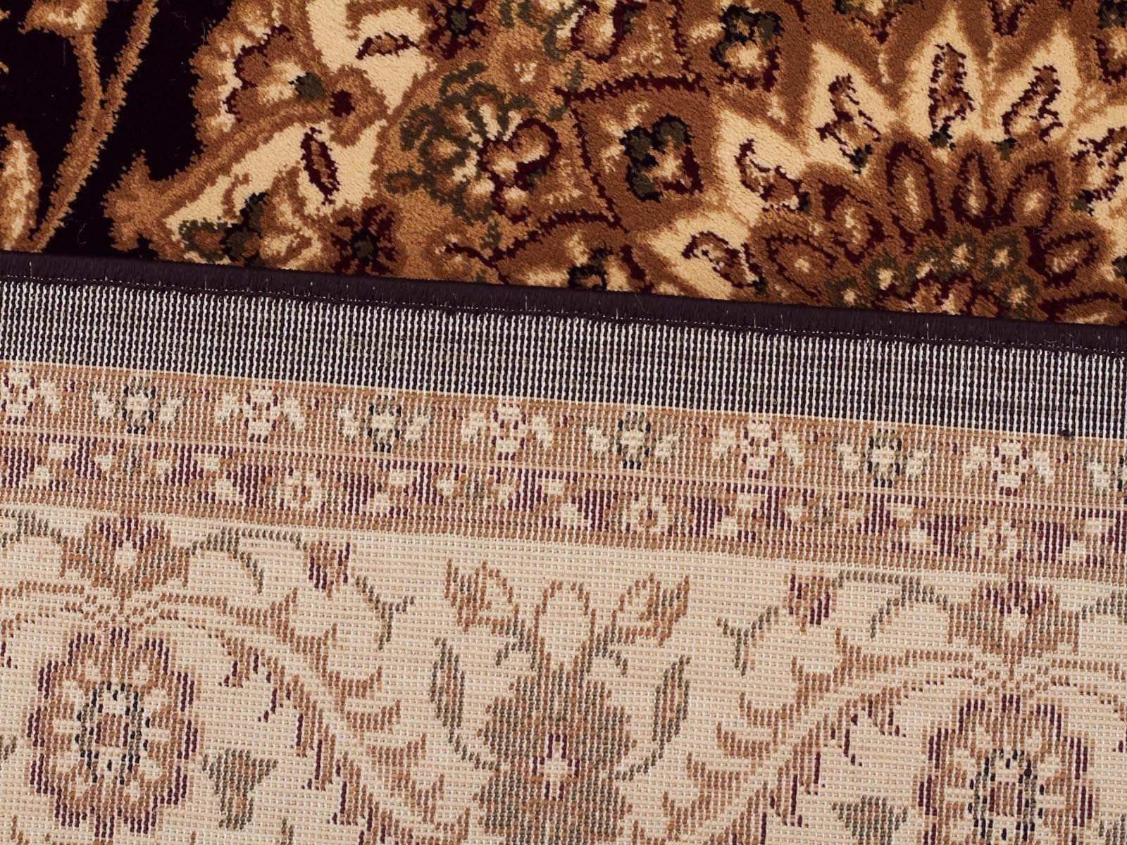 Rug Culture Rugs Sydney Medallion Runner Black with Ivory Border Runner Rug