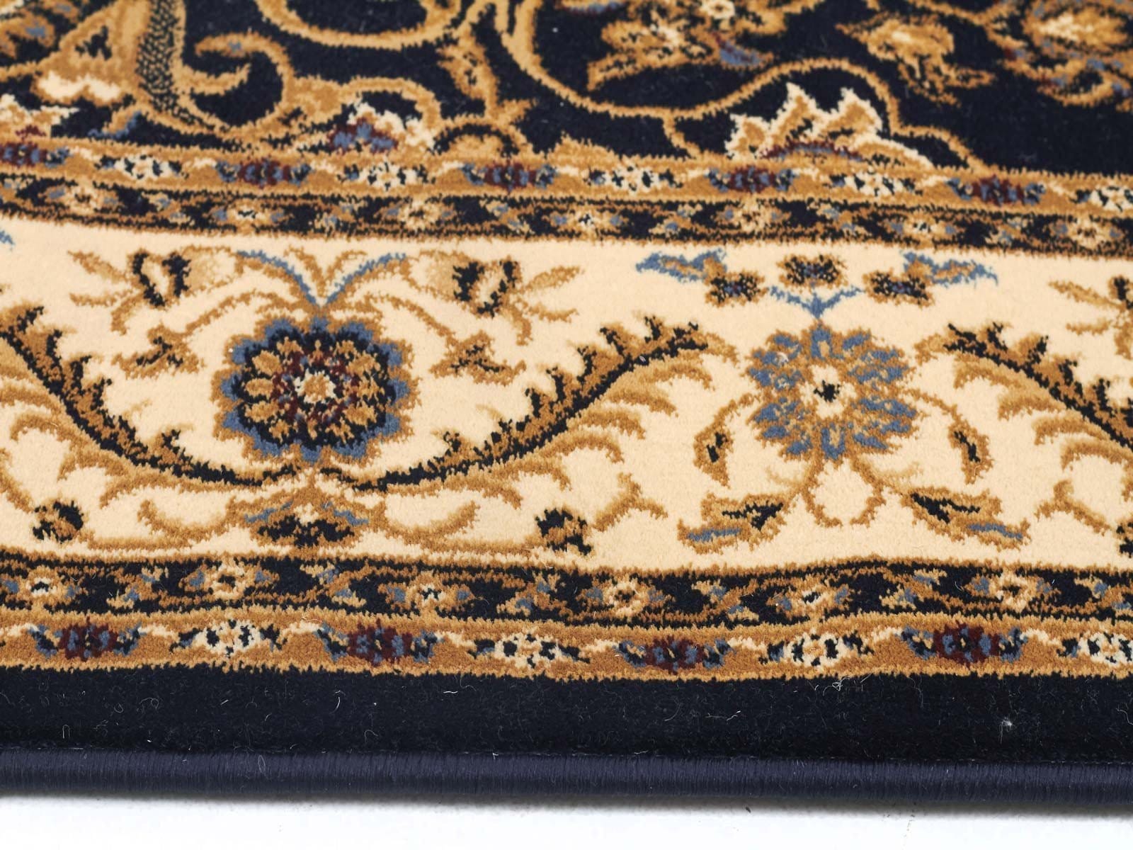 Rug Culture Rugs Sydney Medallion Runner Blue with Ivory Border Runner Rug