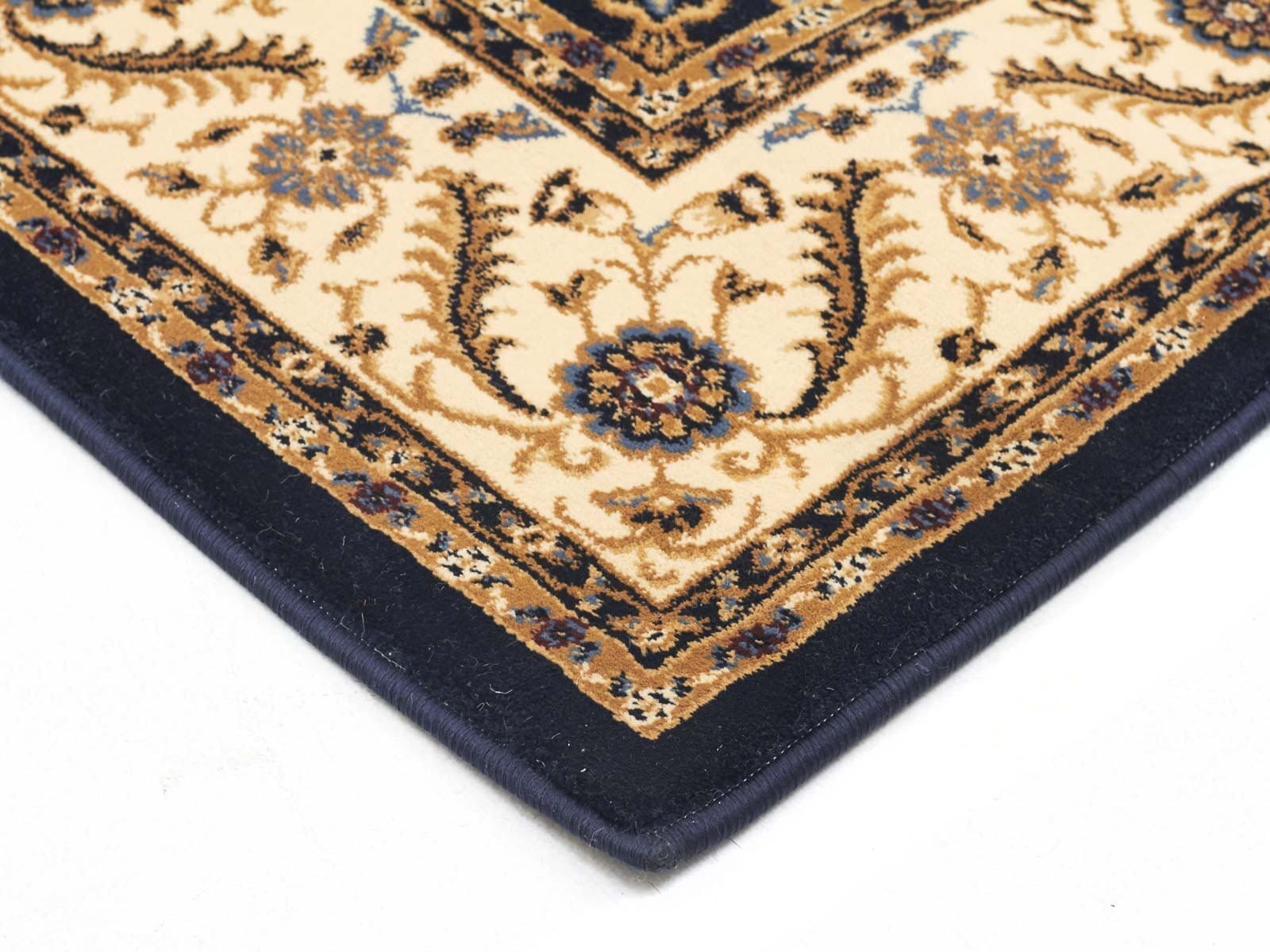 Rug Culture Rugs Sydney Medallion Runner Blue with Ivory Border Runner Rug
