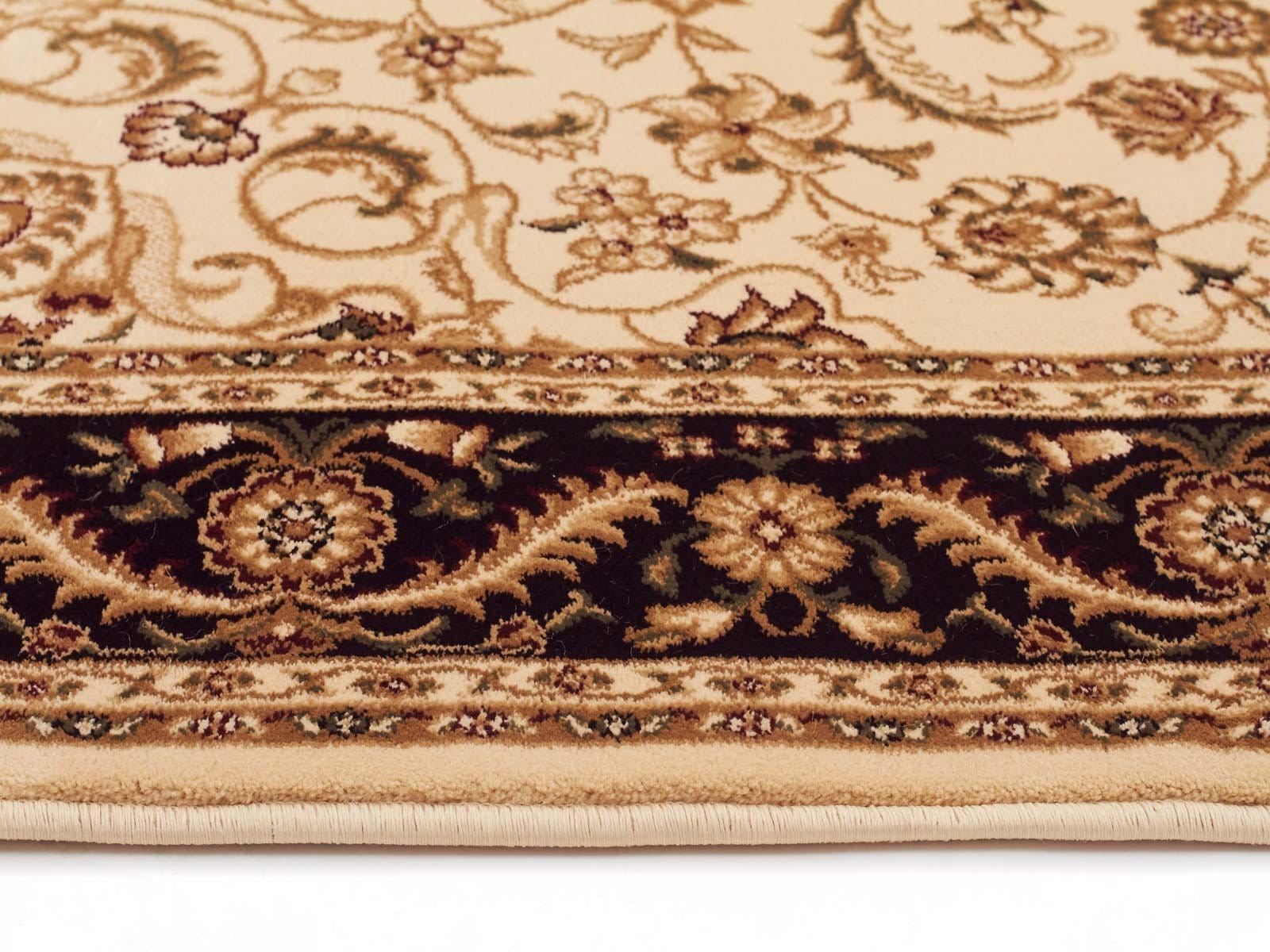 Rug Culture Rugs Sydney Medallion Runner Ivory with Black Border Runner Rug