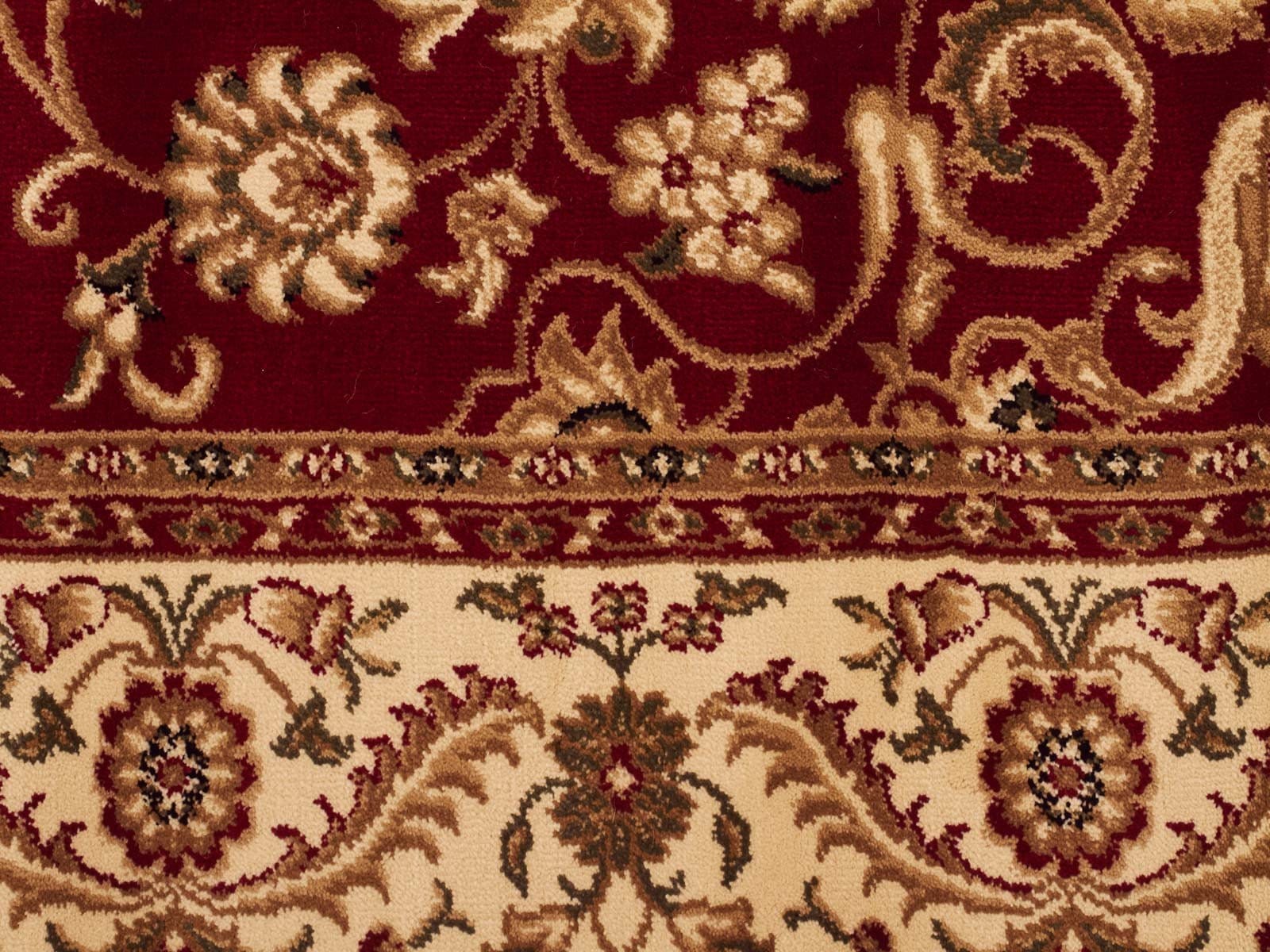 Rug Culture Rugs Sydney Medallion Runner Red with Ivory Border Runner Rug