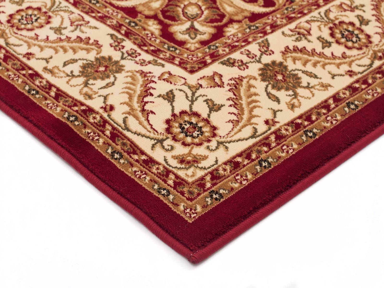 Rug Culture Rugs Sydney Medallion Runner Red with Ivory Border Runner Rug