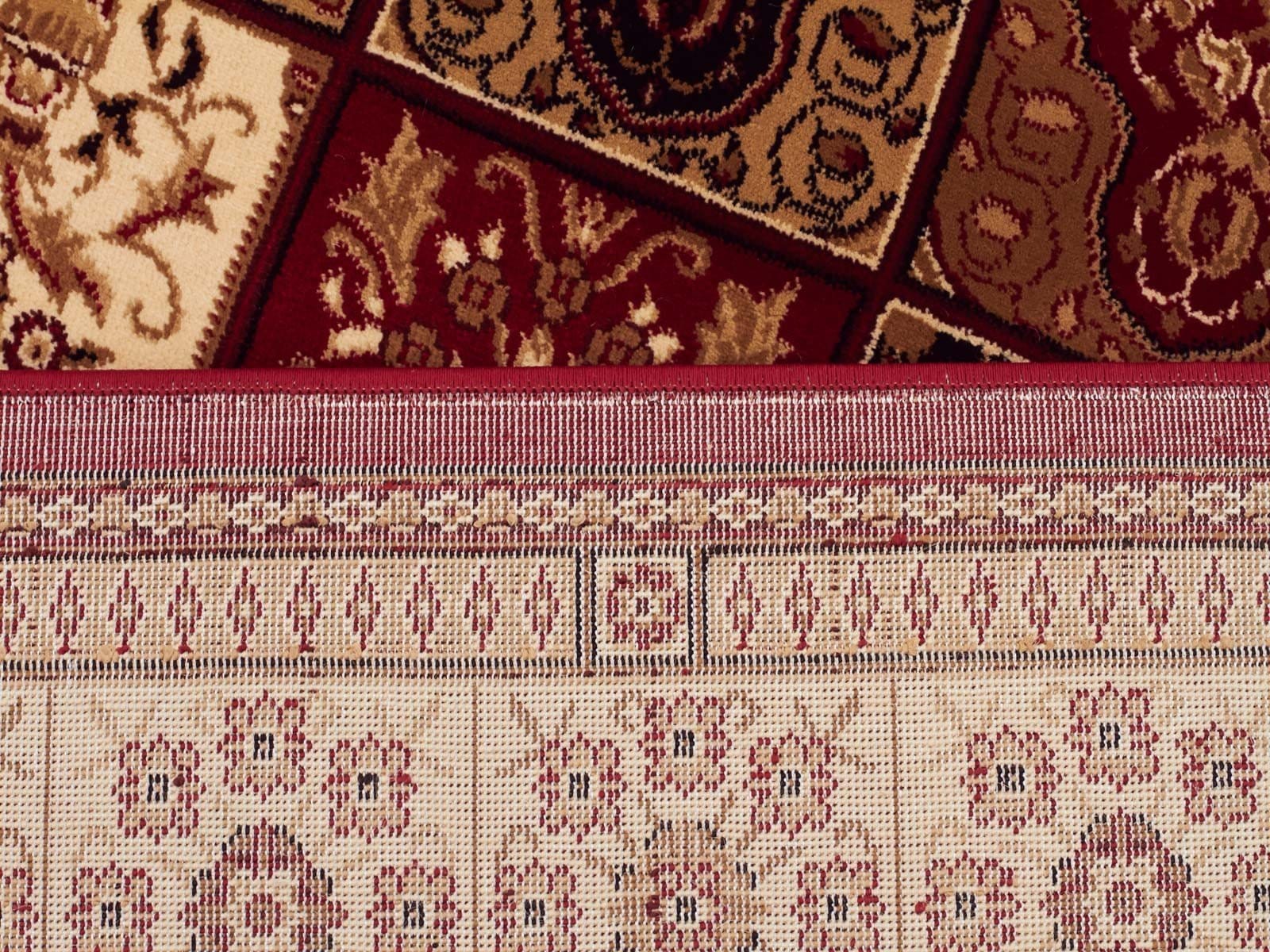 Rug Culture Rugs Sydney Panel Pattern Burgundy Ivory Runner Runner Rug