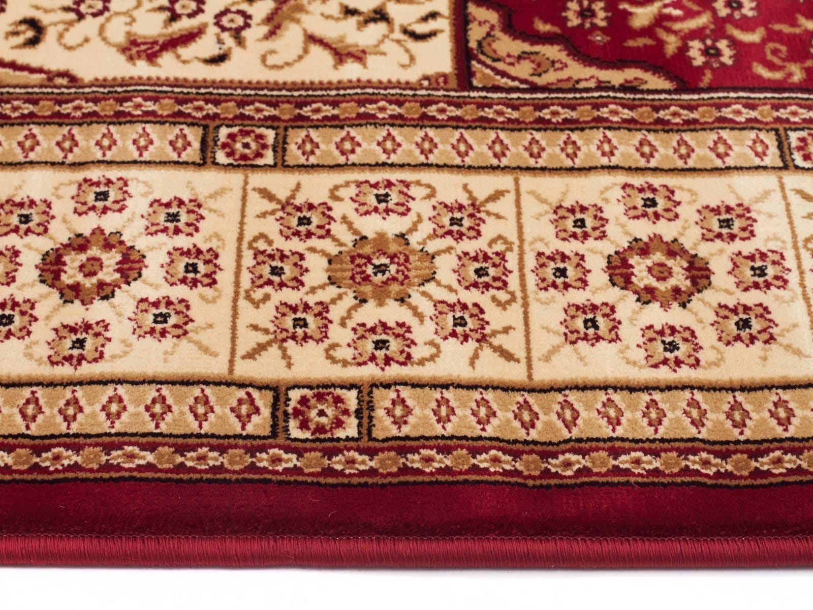Rug Culture Rugs Sydney Panel Pattern Burgundy Ivory Runner Runner Rug