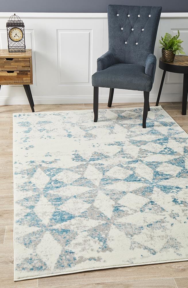 Rug Culture Rugs Vanessa Modern Rug Blue Grey White