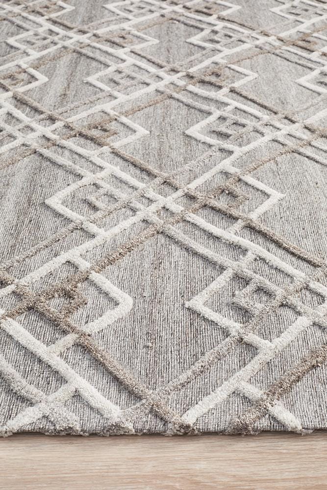 Rug Culture Rugs Visions Winter Silver Stream Modern Rug