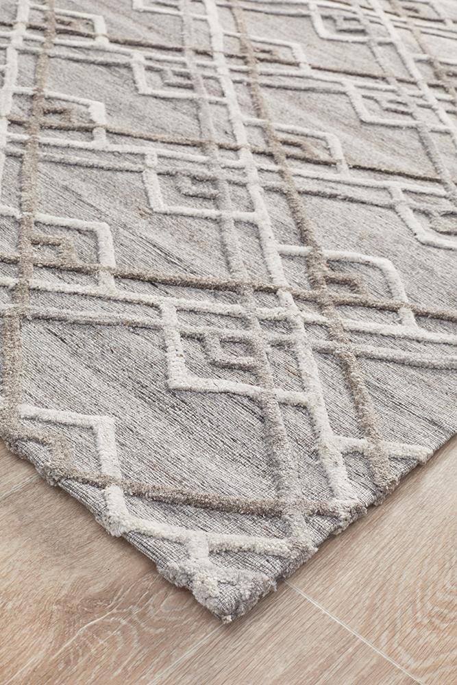 Rug Culture Rugs Visions Winter Silver Stream Modern Rug
