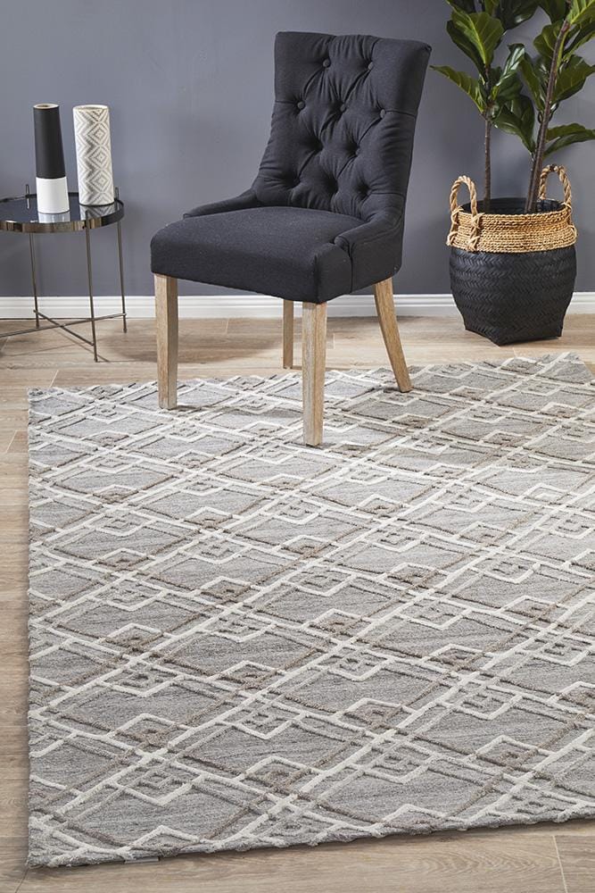 Rug Culture Rugs Visions Winter Silver Stream Modern Rug