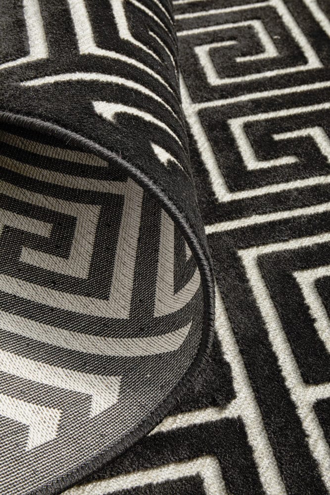 RUG CULTURE Rugs York Alice Black & Gold Rug