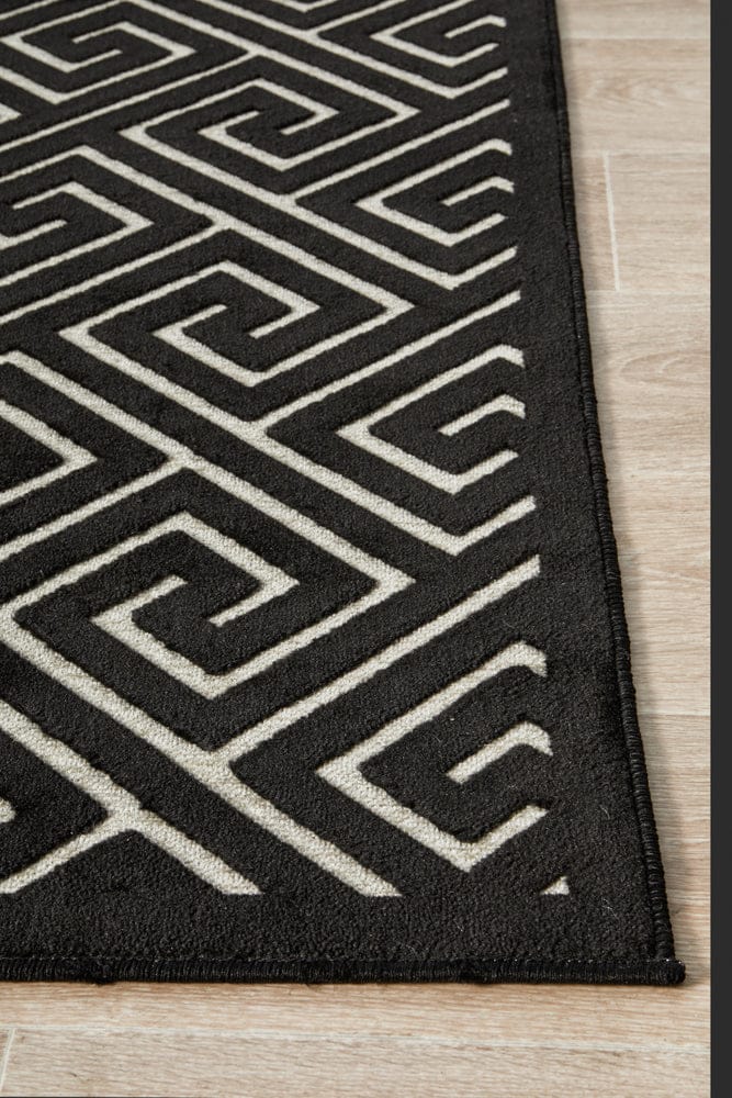 RUG CULTURE Rugs York Alice Black & Gold Rug