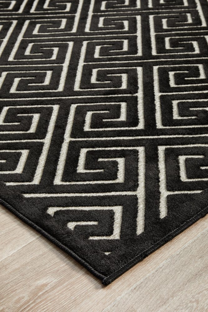 RUG CULTURE Rugs York Alice Black & Gold Rug