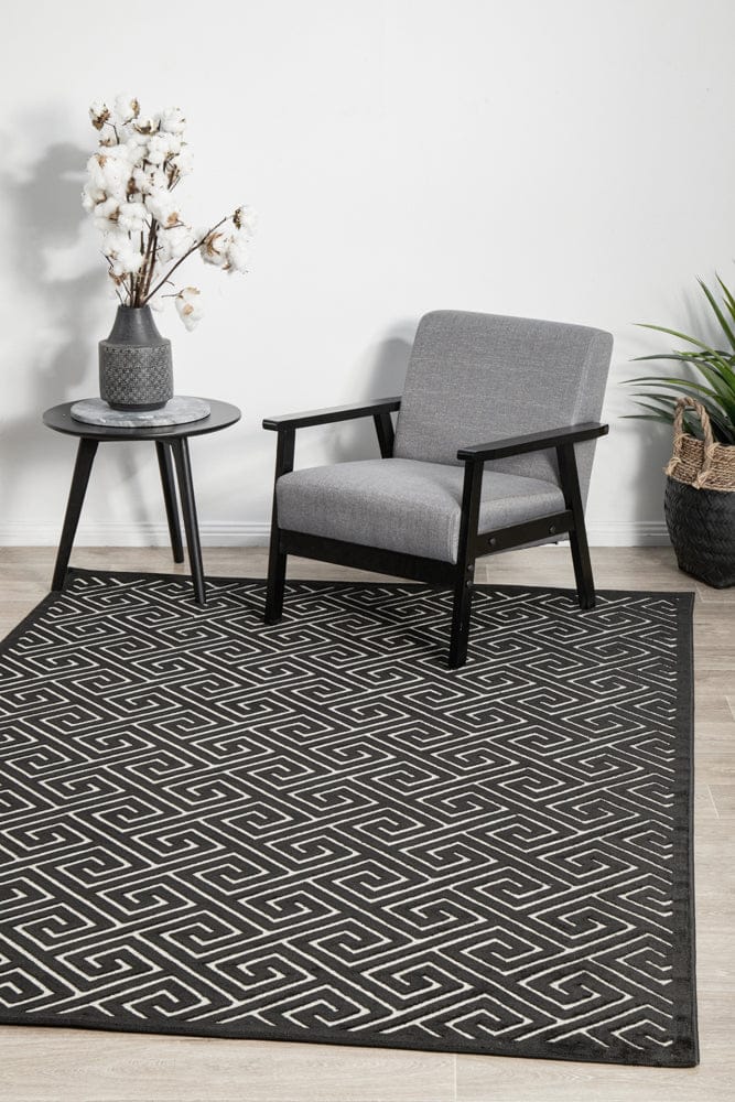 RUG CULTURE Rugs York Alice Black & Gold Rug