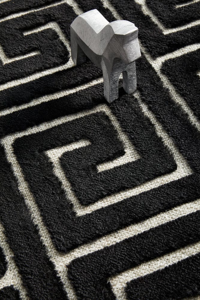 RUG CULTURE Rugs York Alice Black & Gold Runner Rug